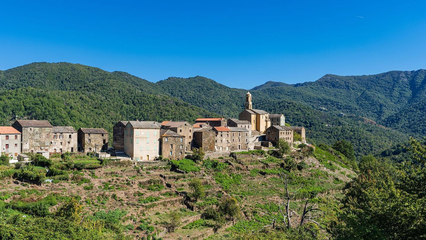Pietricaggio dans les montagnes de Castagniccia - Corse