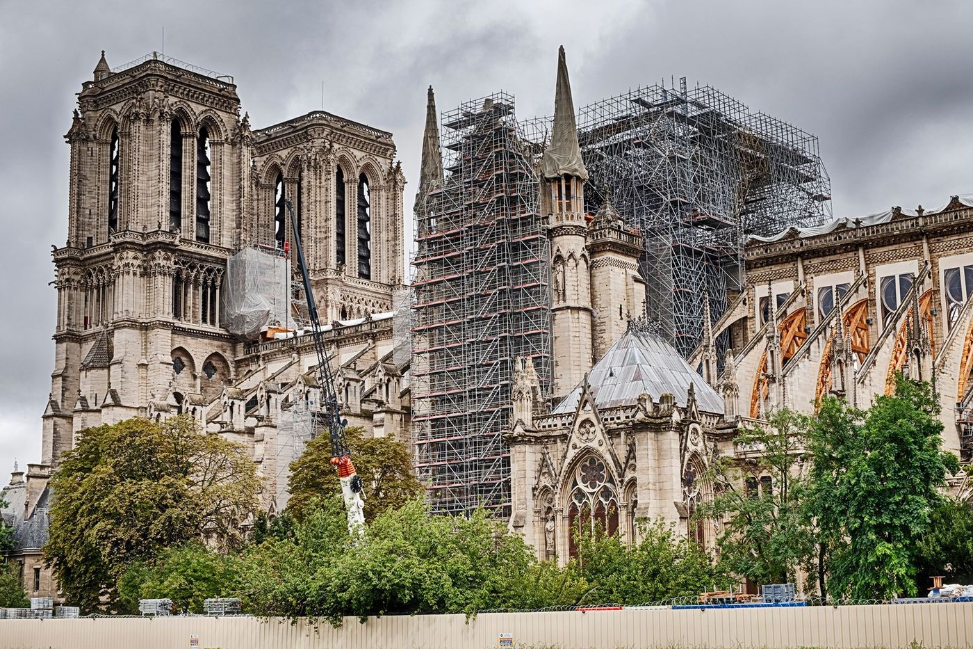 Cathedrale Notre Dame de Paris après l'incendie