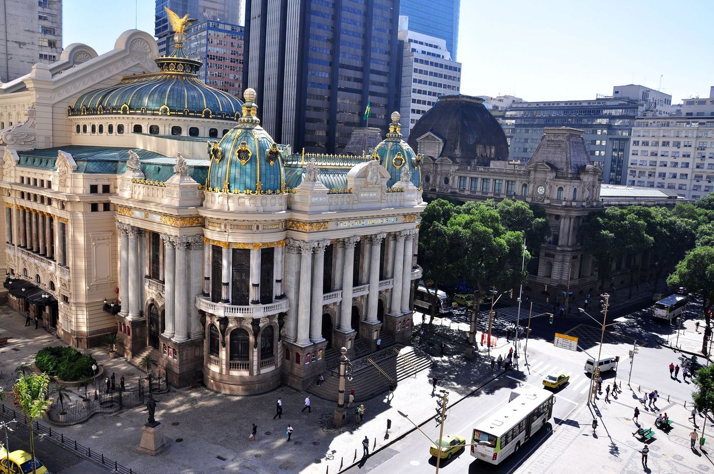 Brésil Rio de Janeiro Theatro Municipal e Museu Nacional de Belas Artes