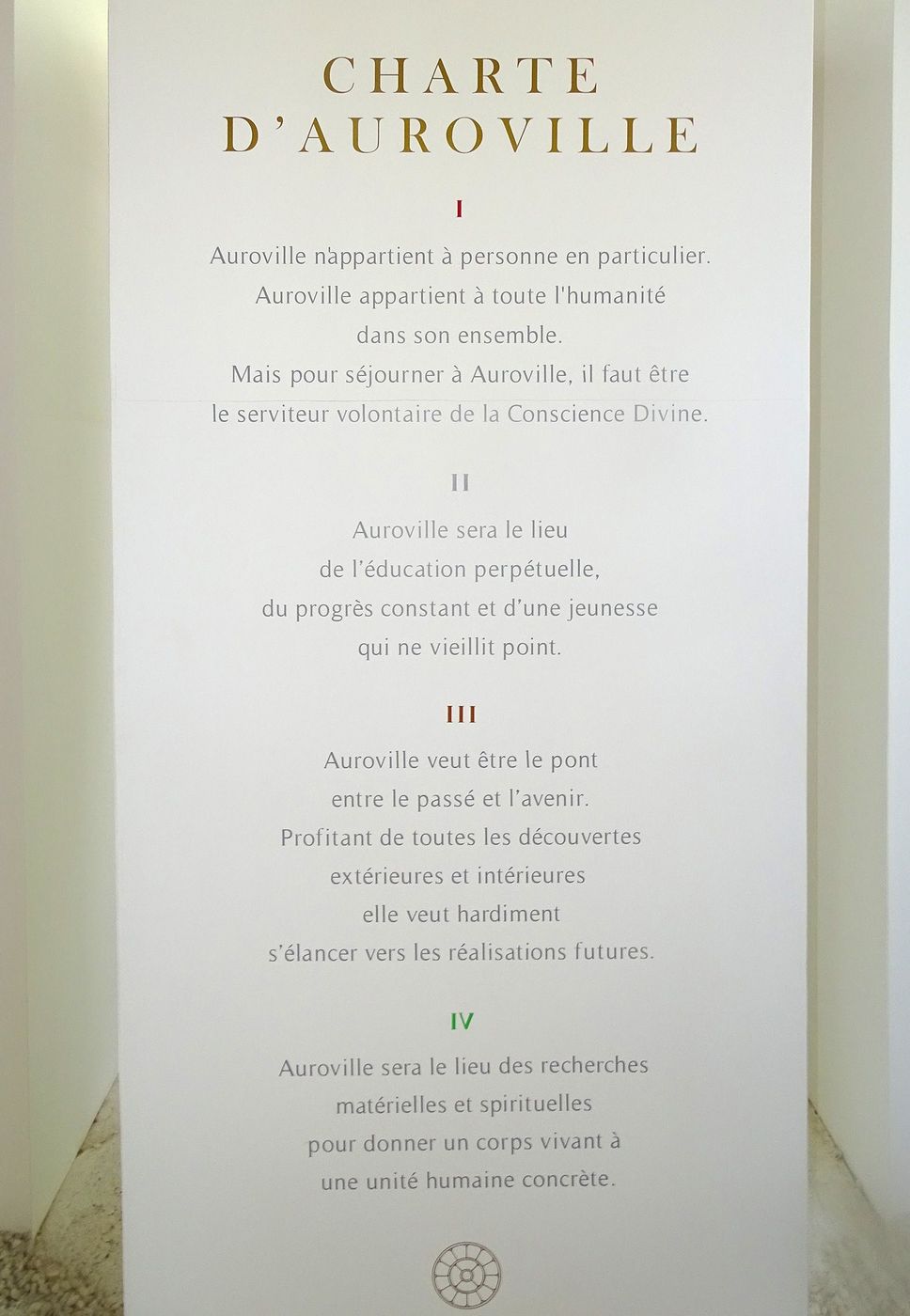 Charte Auroville