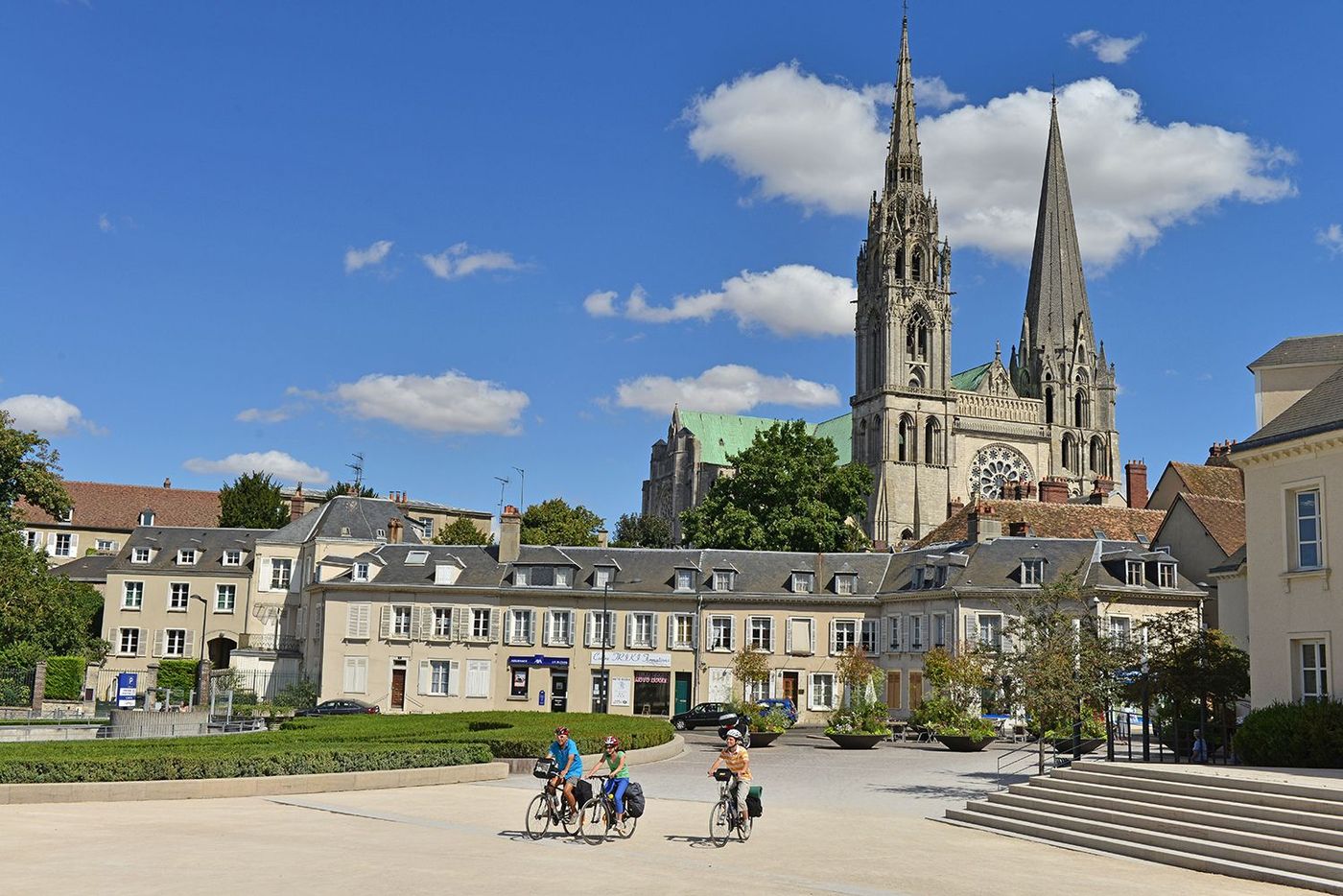 Balade à vélo dans la ville de Chartres
