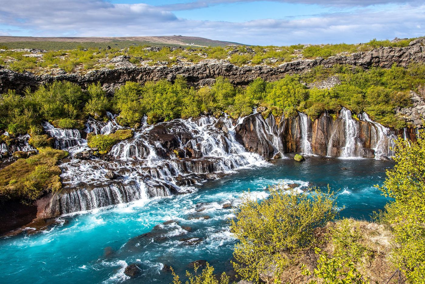 Chutes d'eau Hraunfossar