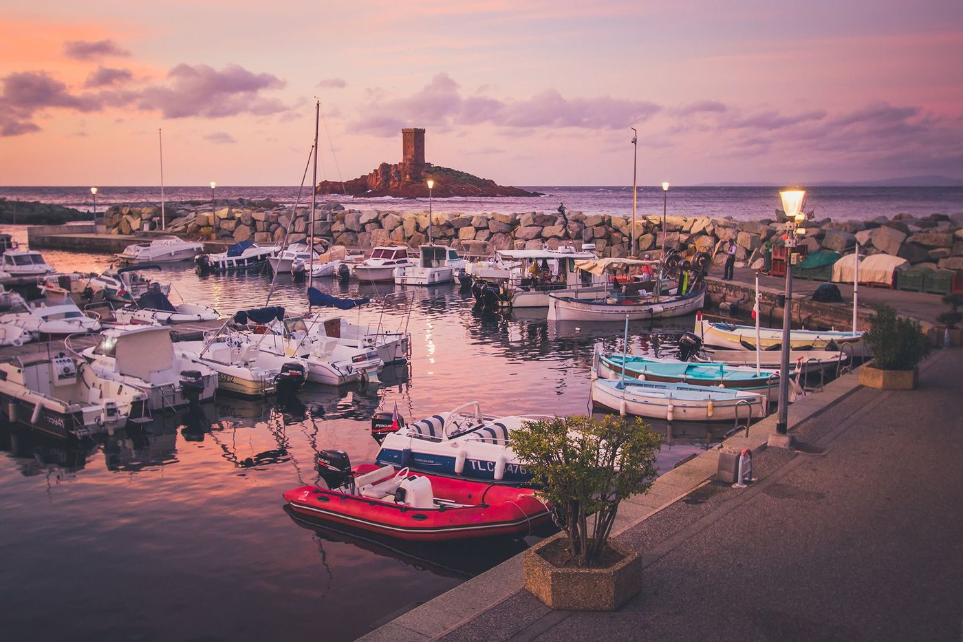 Côte d'Azur Port du Poussaï et Île d'Or