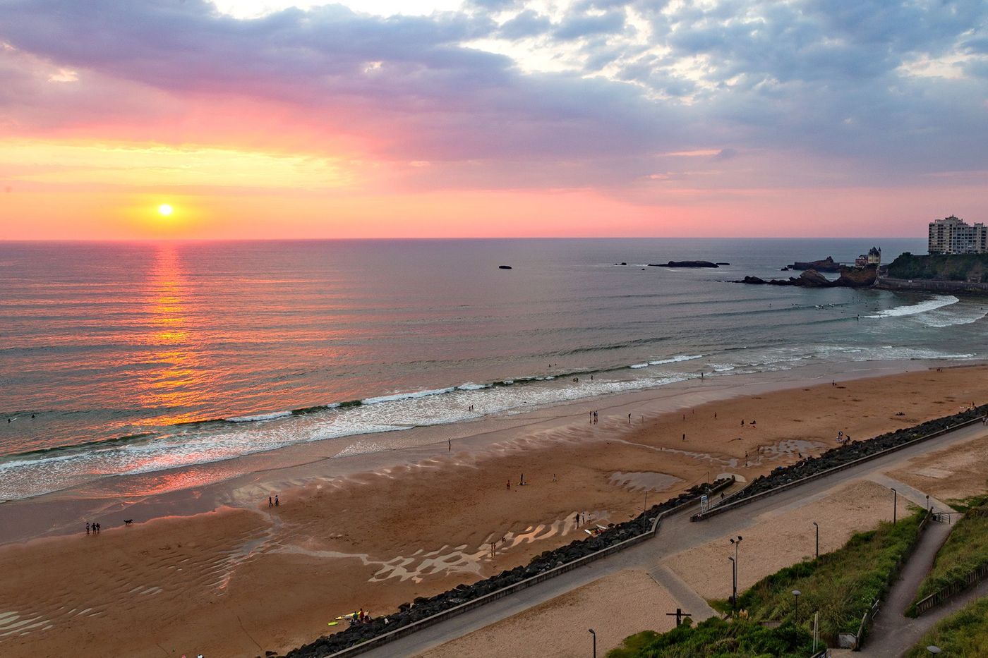 Coucher de soleil côte des basques