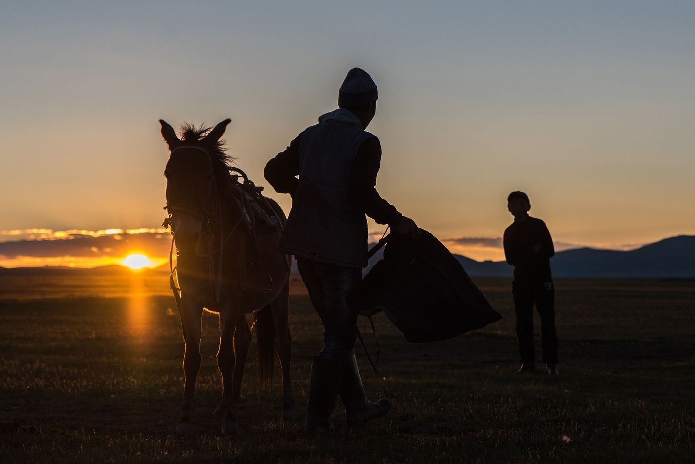 Kirghizistan Lac Song Koul Chevaux