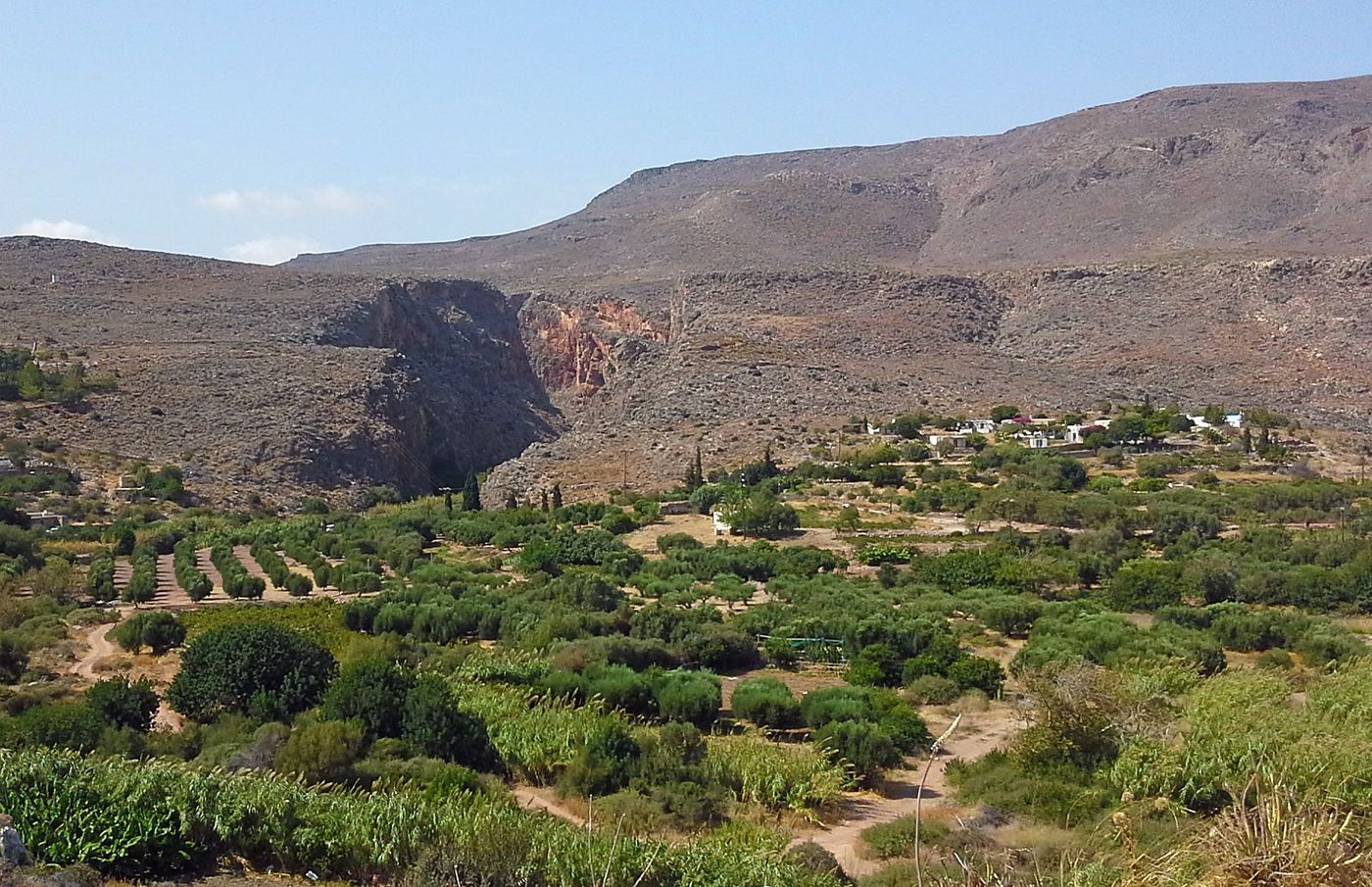 Grèce Crète Débouché de la Vallée des morts