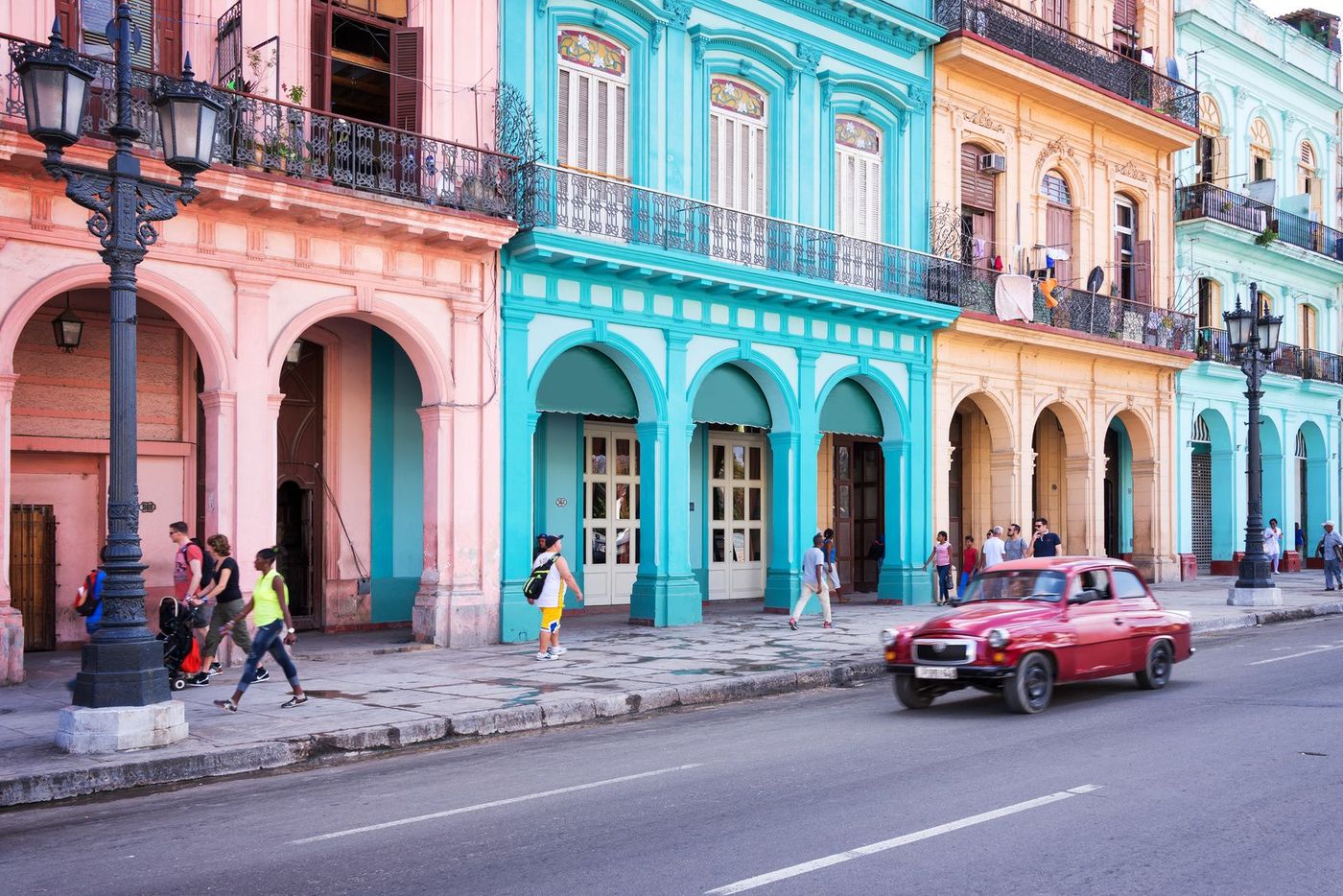 Cuba La Havane Maisons Colorées
