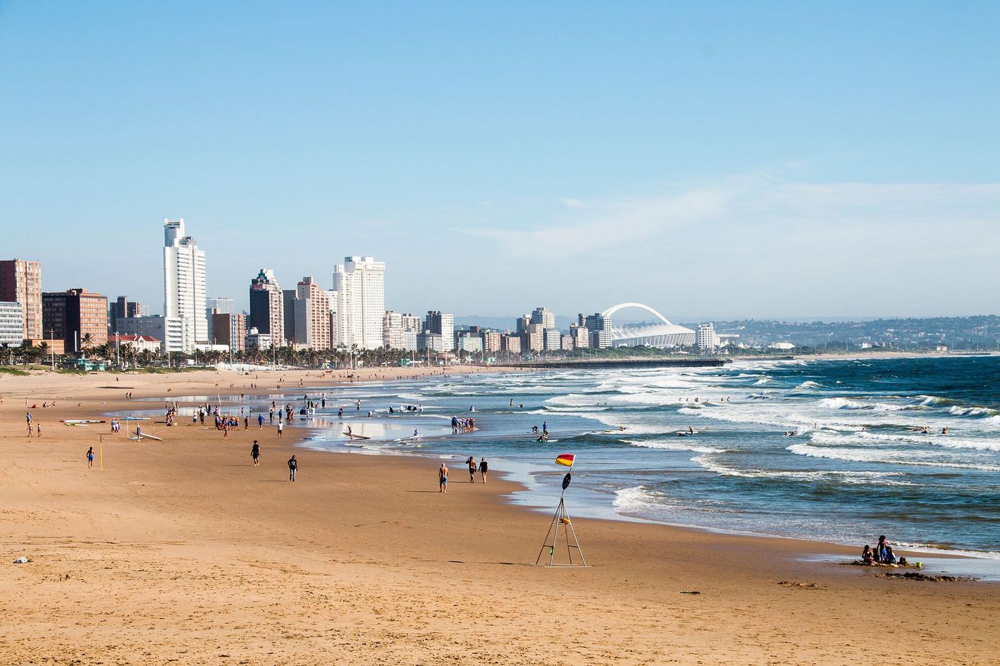 Vue du Golden Mile de Durban depuis la plage d'uShaka - Afrique du Sud