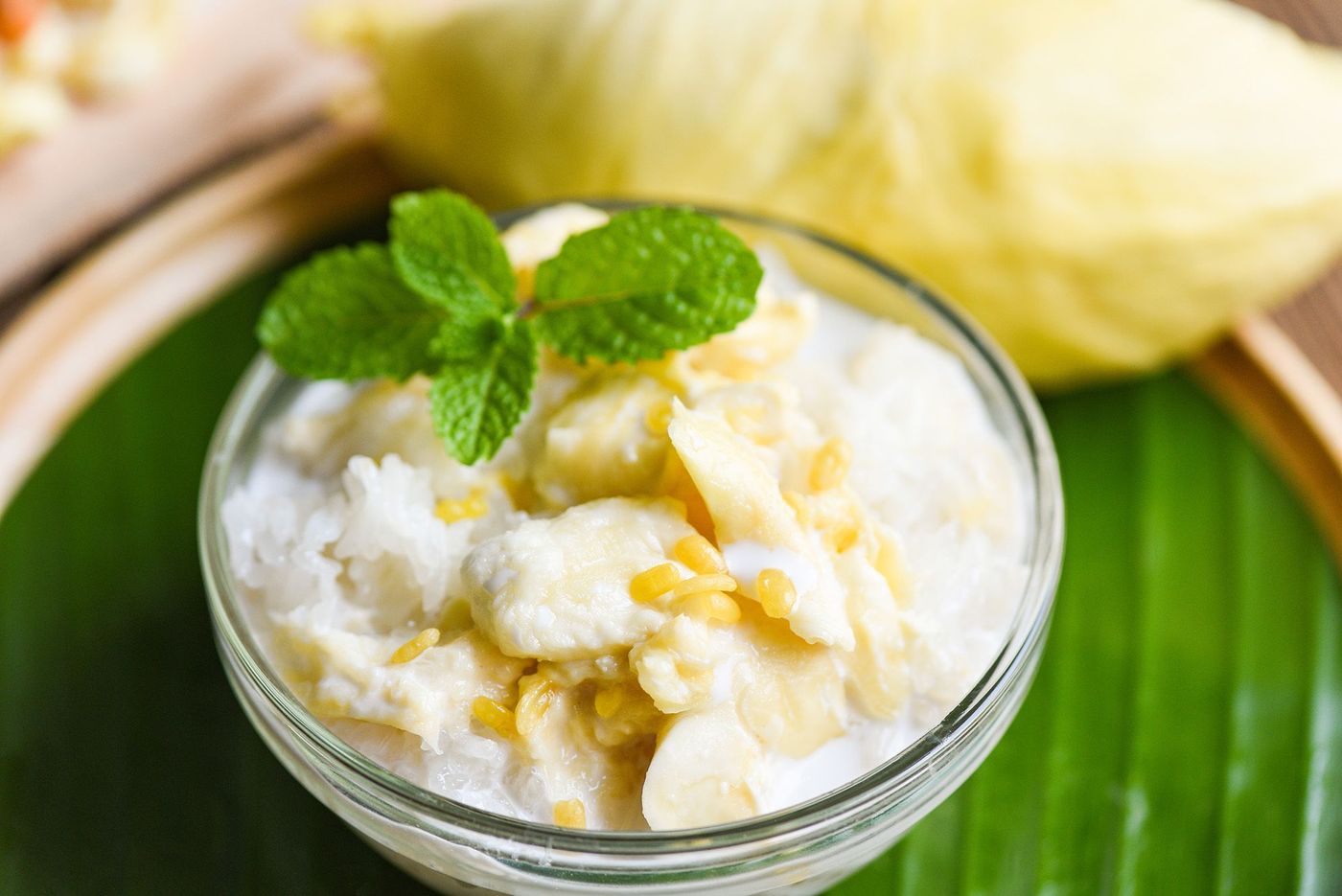 Durian et riz gluant