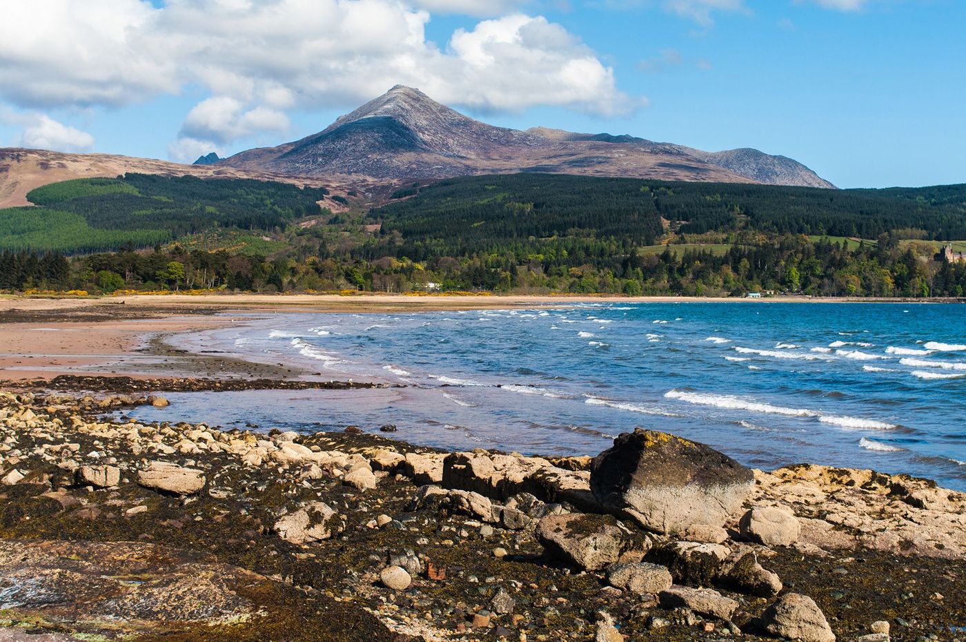 Ecosse Arran Brodick Bay et Goat Fell