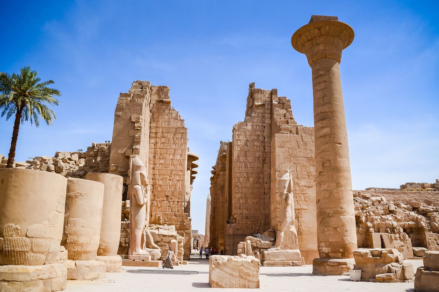 Egypte Louxor Temple Amon Pylone