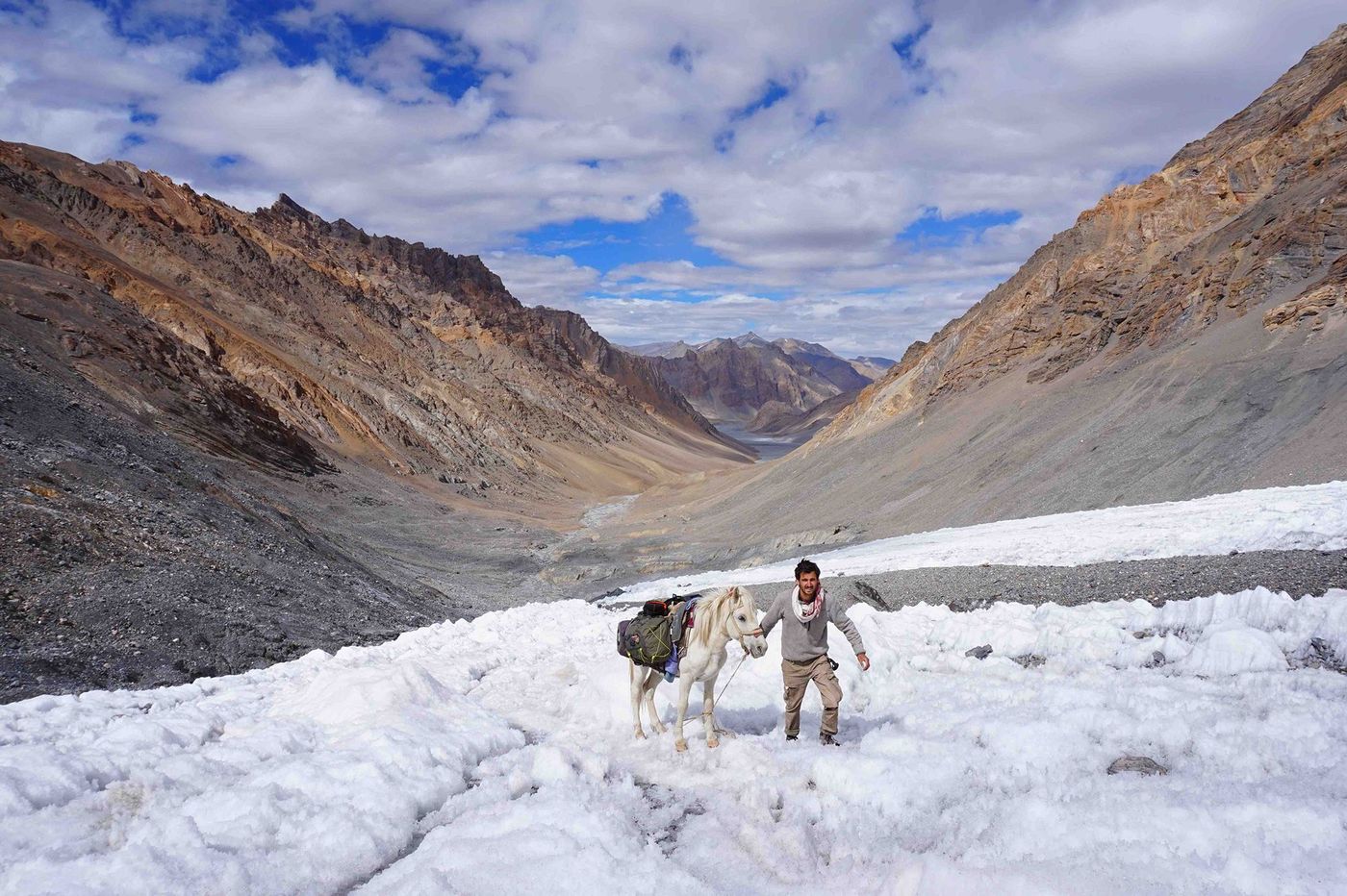 Inde Ascension du glacier pour arriver au col de Parang La
