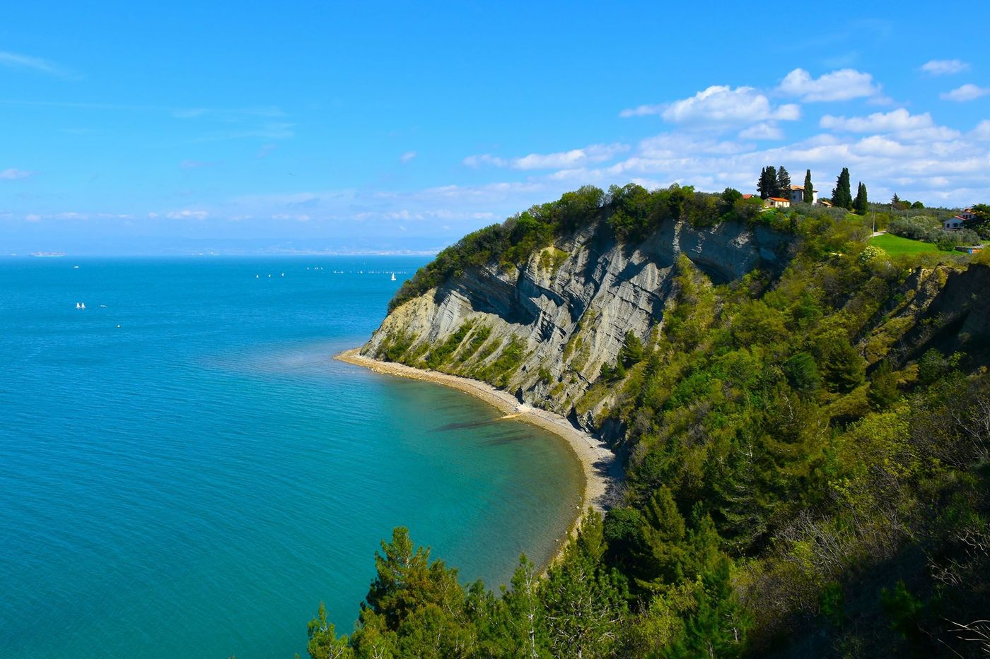 Falaise de du parc naturel de Strunjan