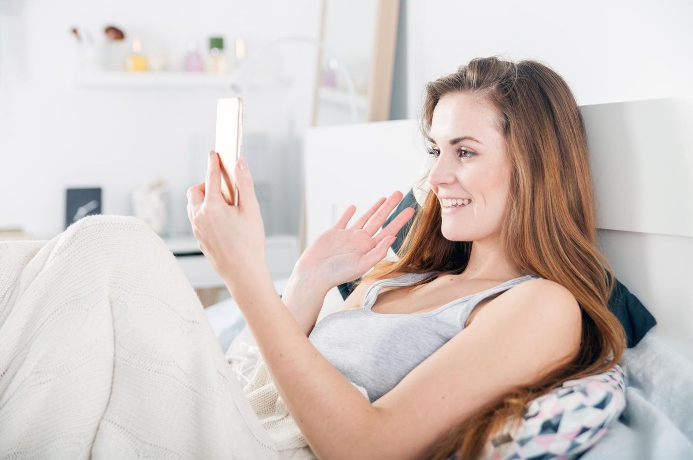 Femme Skype Téléphone