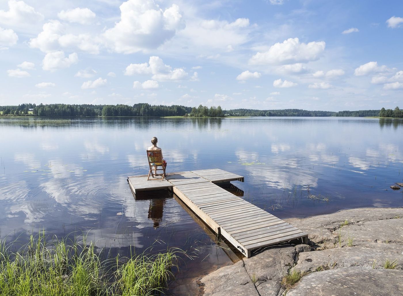 Finlande Lac Méditation