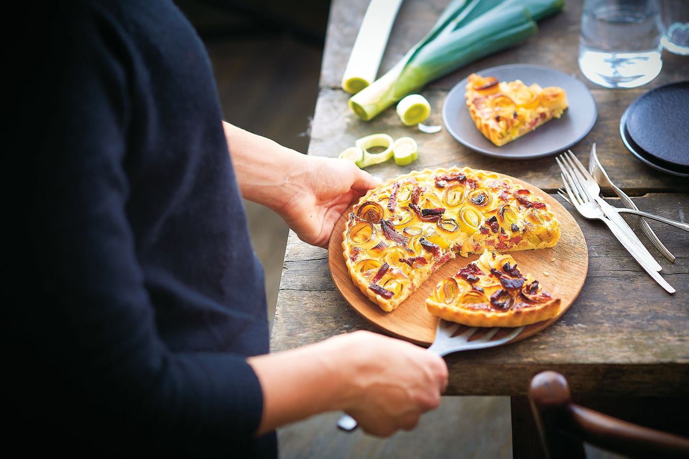 Flamiche poireaux-lardons