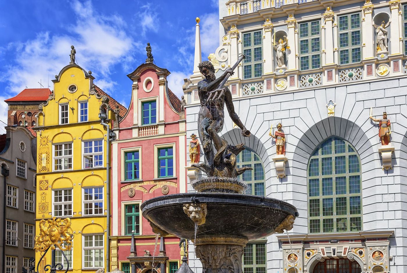 Fontaine de Neptune et la cour d’Artus - Gdańsk