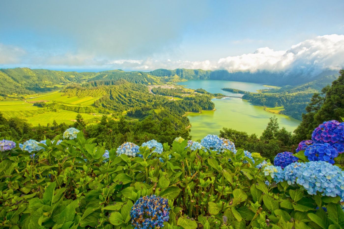Açores Lago Verde et Lagoa Azul
