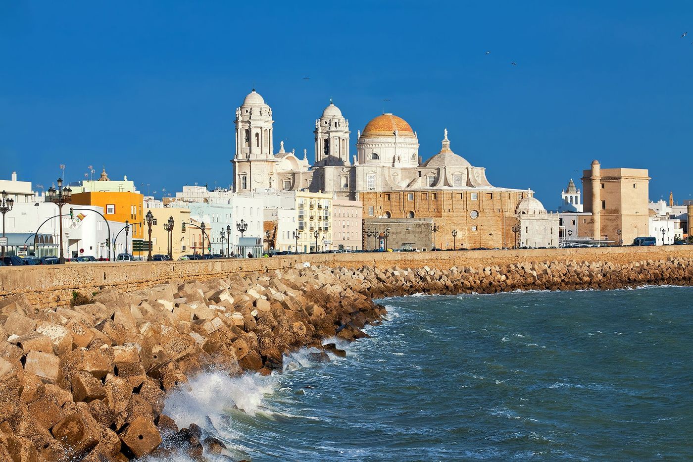 Front de mer et cathédrale de Cadix