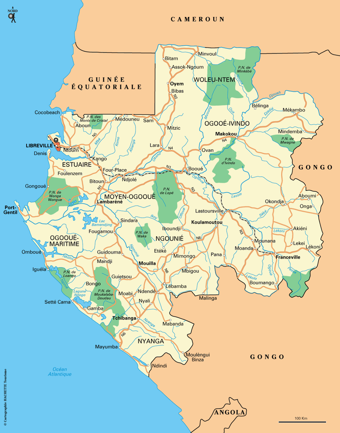Carte Gabon - Plan Gabon