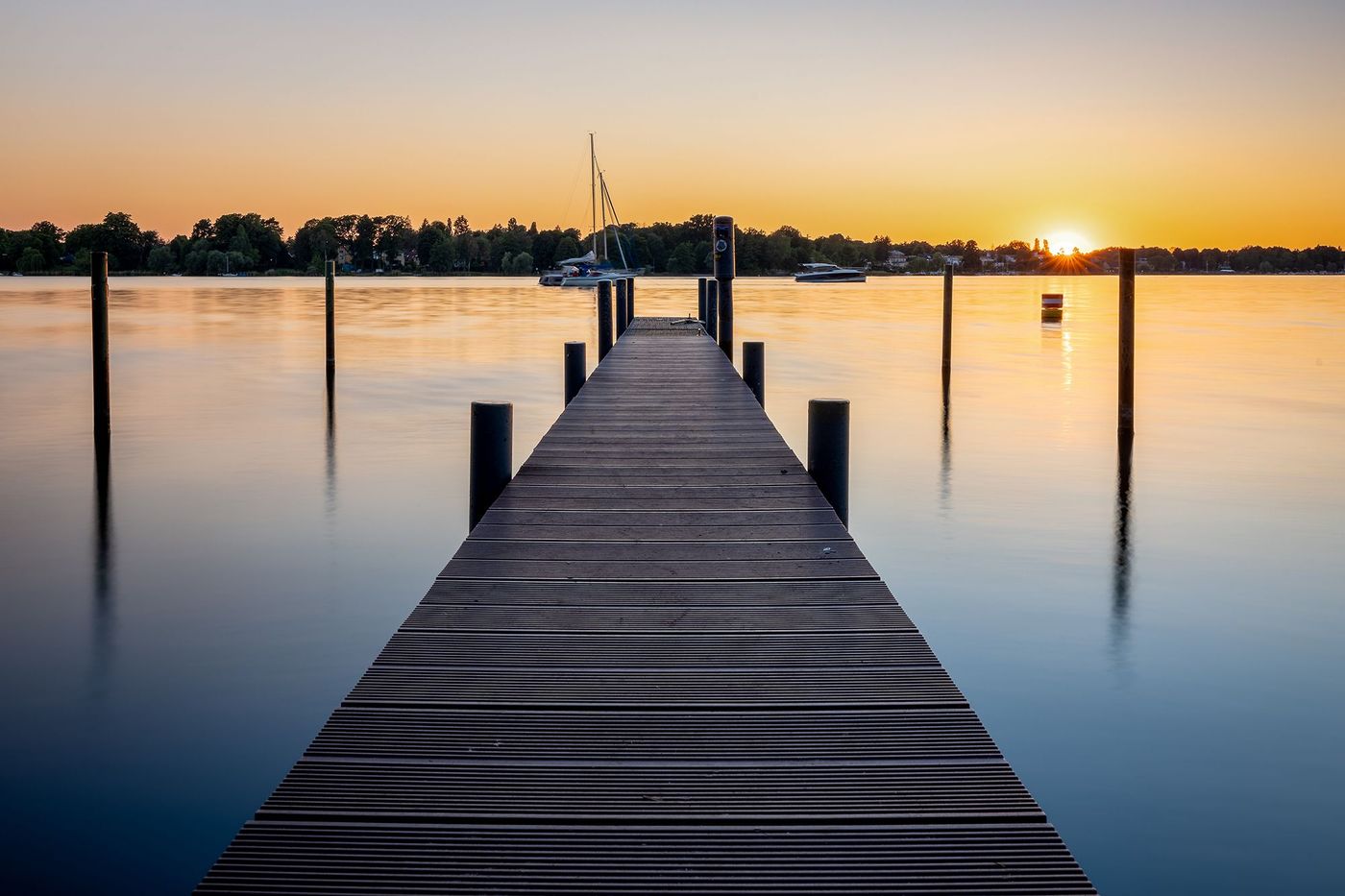 Sonnenuntergang an der Havel, Berlin Grunewald
