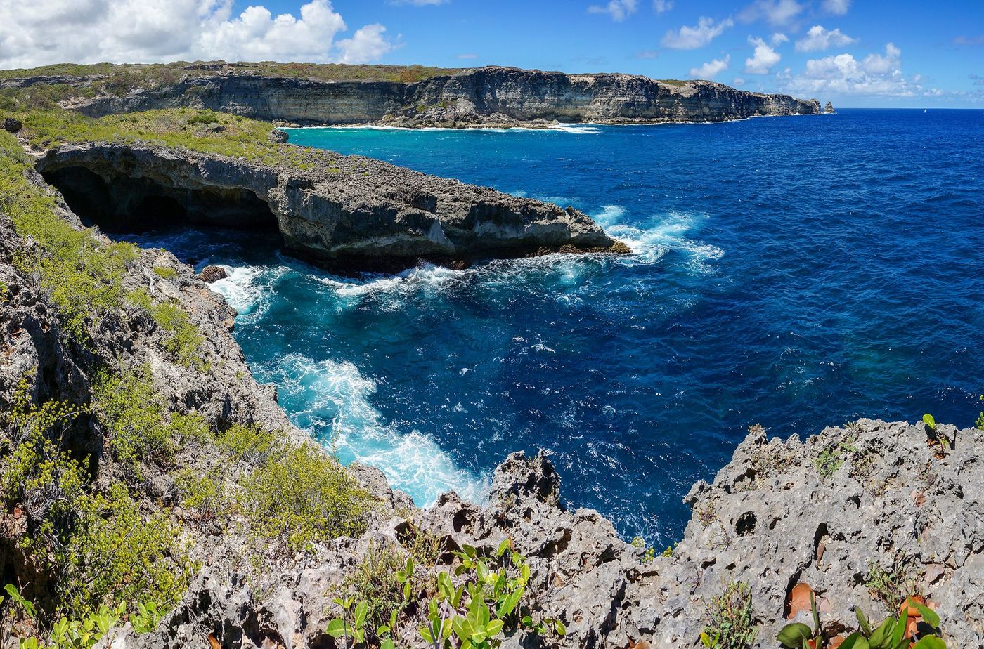 Guadeloupe Trace des falaises