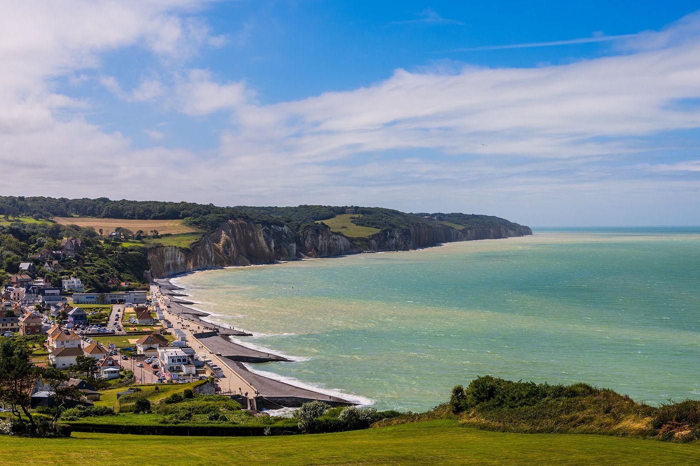 Vue sur Hautot-sur-Mer depuis les hauteurs de la ville