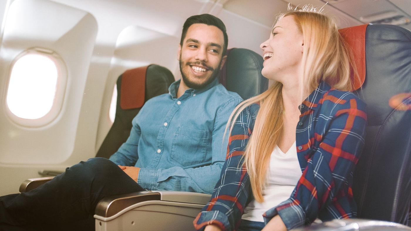 Heureux en avion