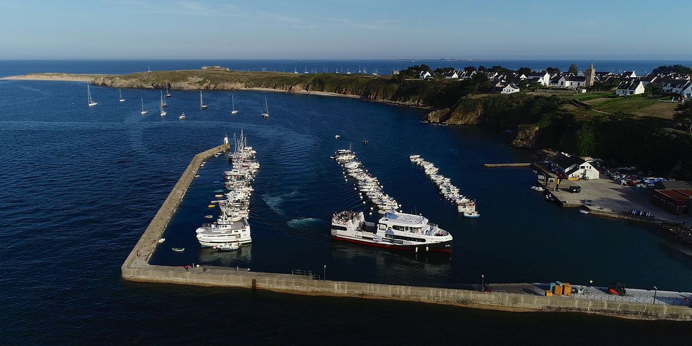 Ile de Houat Arrivée du ferry à Port-Saint-Gildas