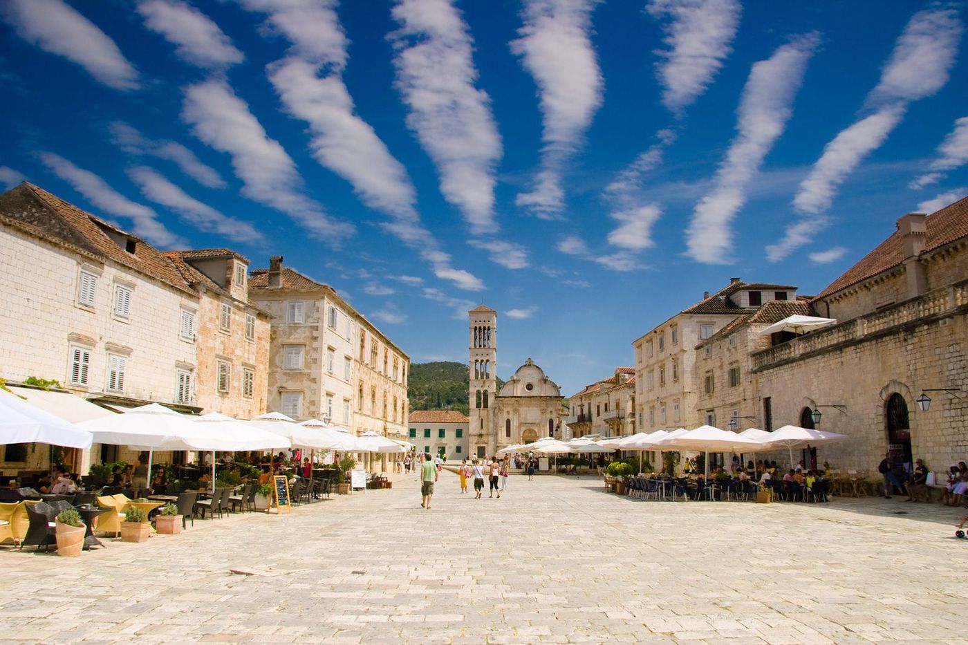 Croatie Île de Hvar Place principale de Hvar