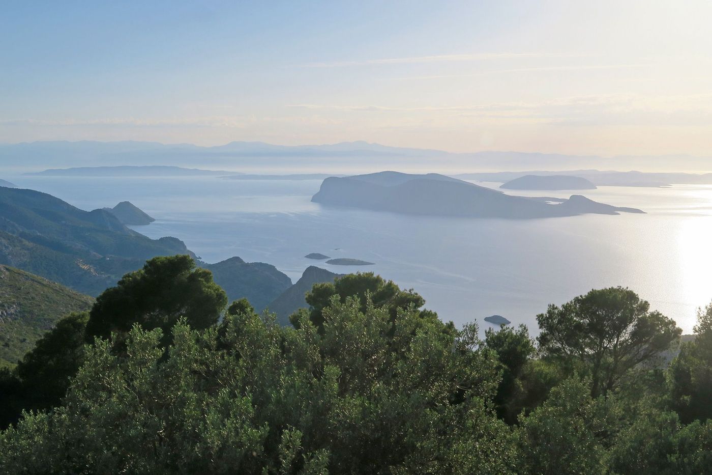 Hydra Panorama depuis le monastère Profitis Ilias