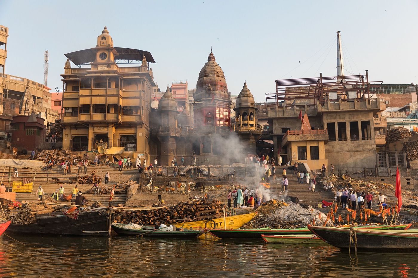Inde Varanasi Ghat Crémation