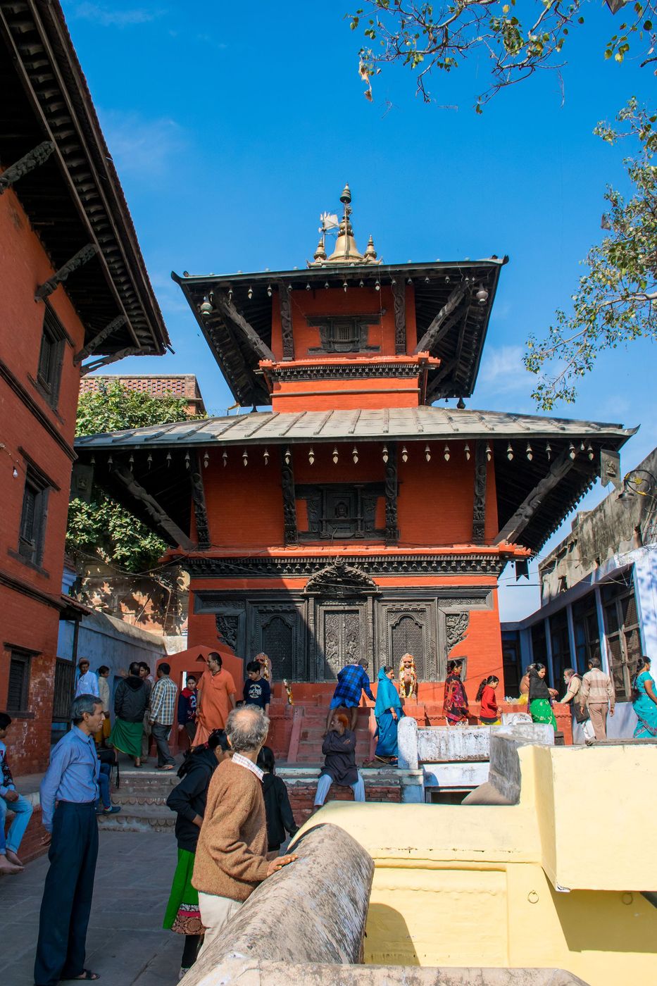 Inde Varanasi Temple Népalais