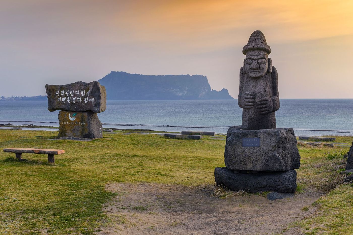 Corée du Sud Île de Jeju Dol hareubangs