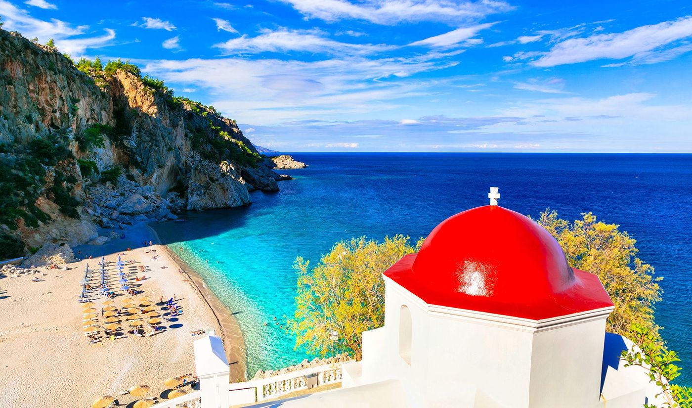 Karpathos Grèce Kyra Panagia beach.
