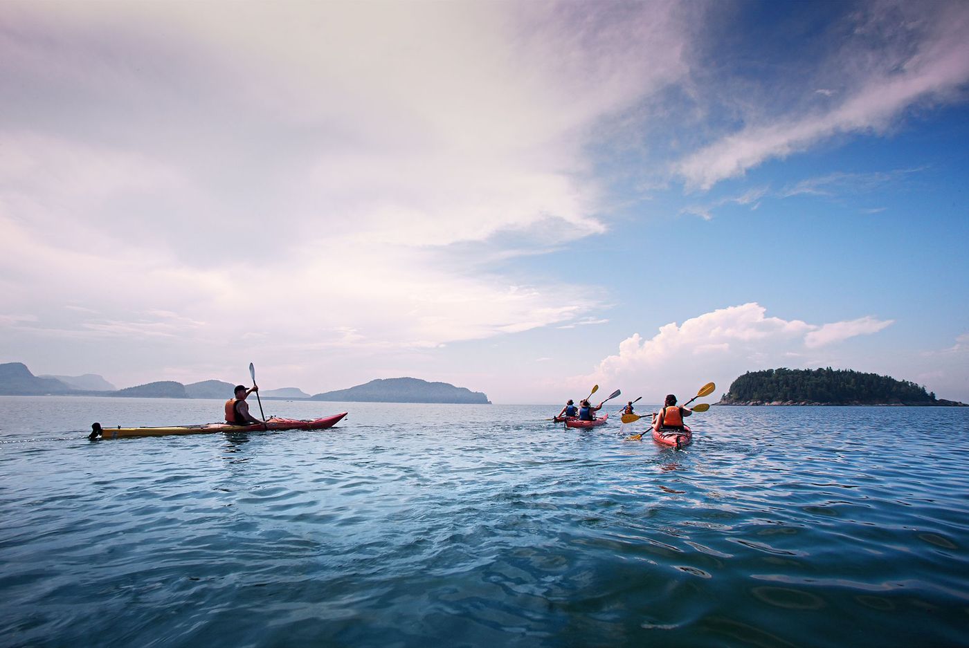 Kayak dans le parc national du Bic