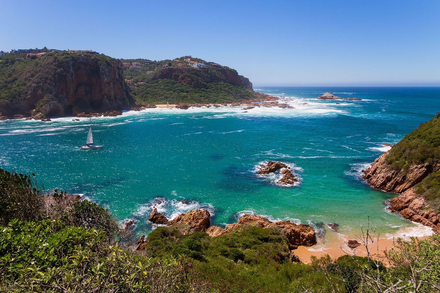 Vue imprenable sur Featherbed, Knysna, réserve naturelle de Featherbed - Afrique du Sud