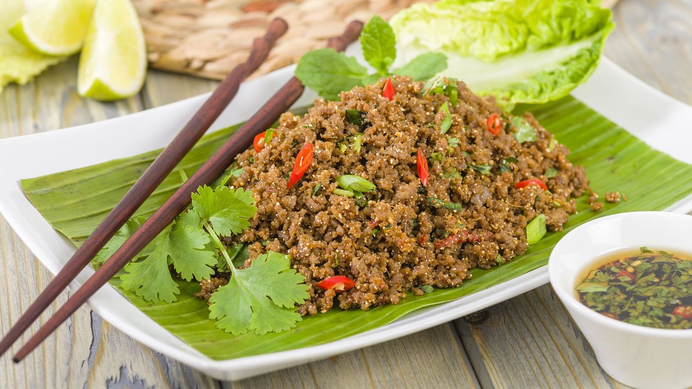 Laos Gastronomie Porc émincé