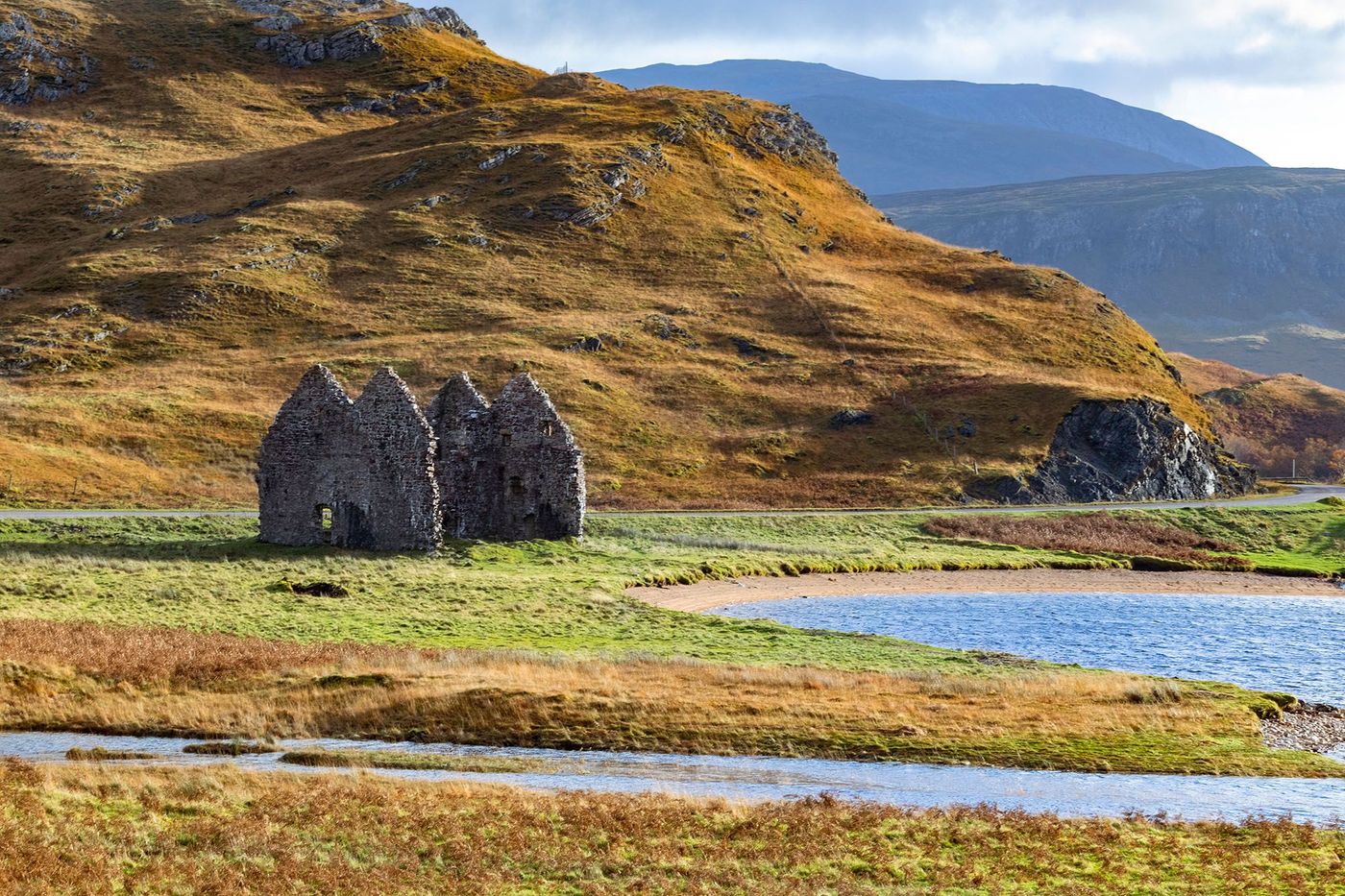 Calda House près du château d'Ardvreck au Loch Assynt - Ecosse