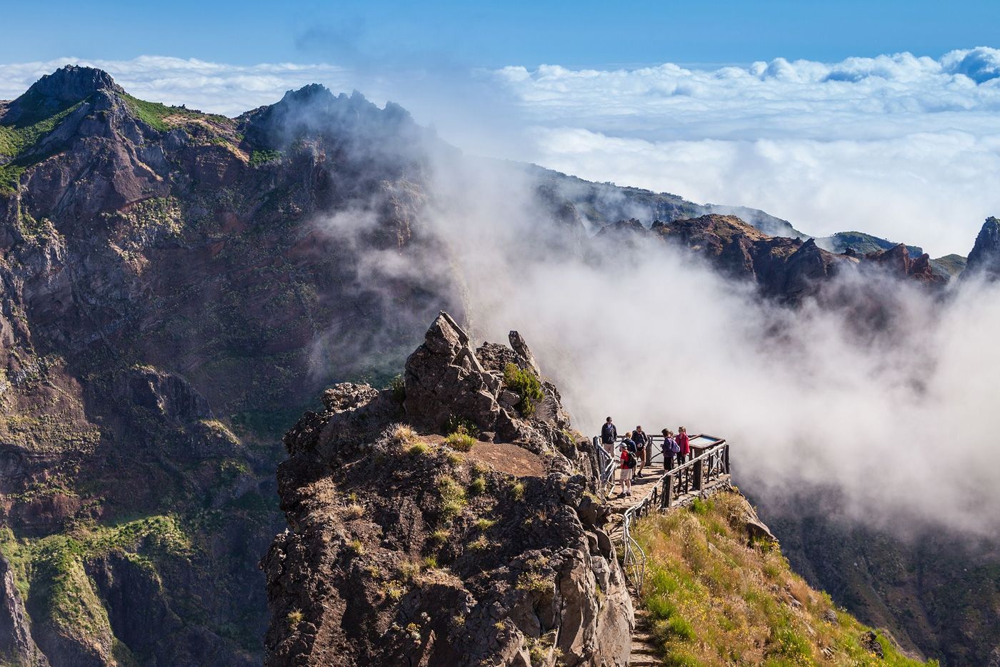 Madère Belvédère entre le Pico Ruivo et le Pico Arriero