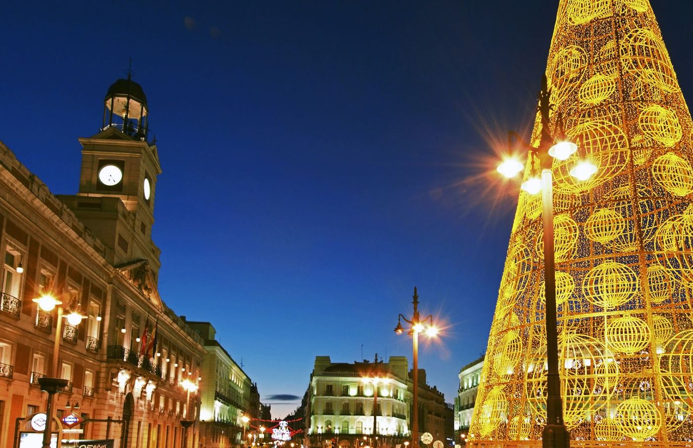 Espagne Madrid Place Puerta del Sol Réveillon