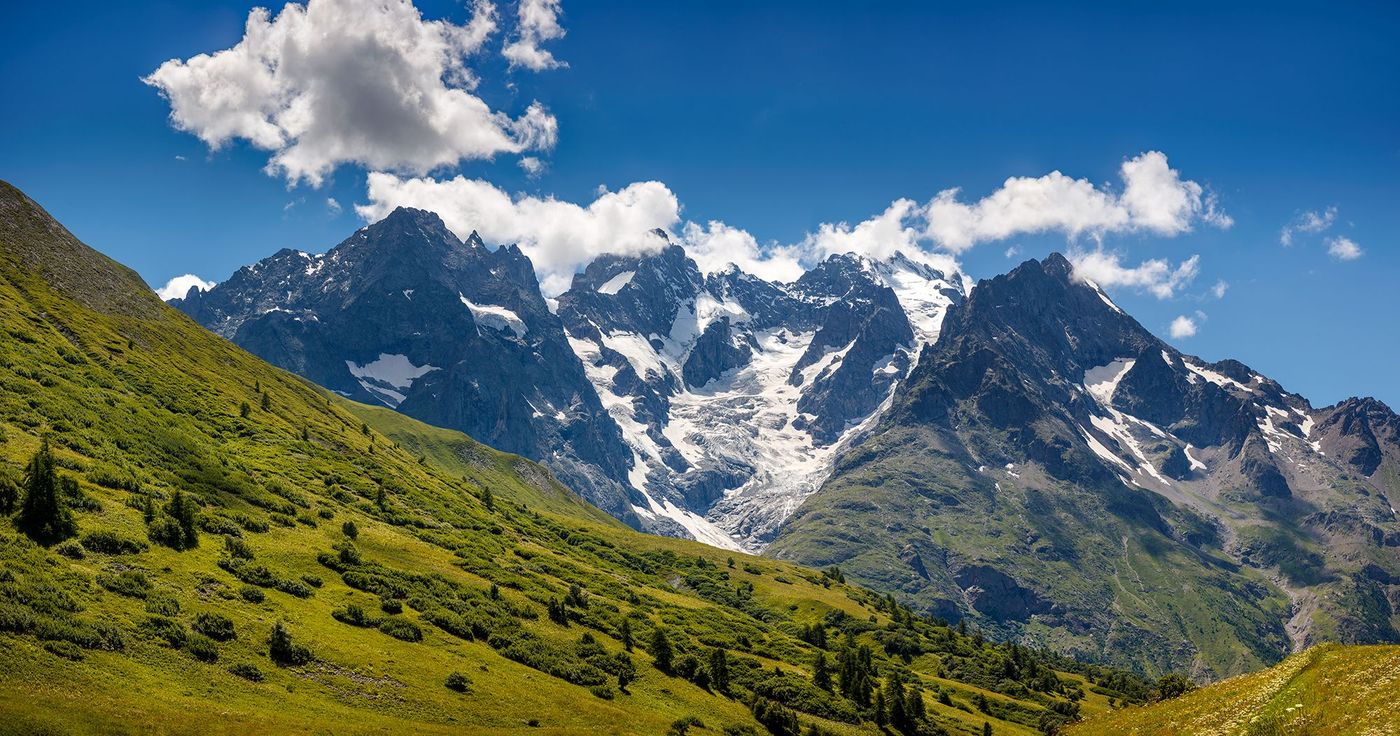 Massif de l’Oisans : la Meije et le glacier du Lautaret - Alpes