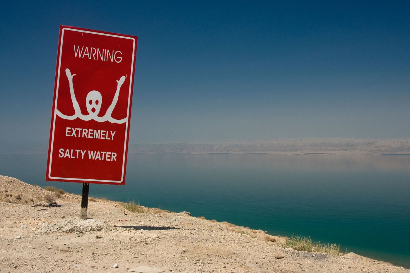 Mer Morte Panneau Jordanie