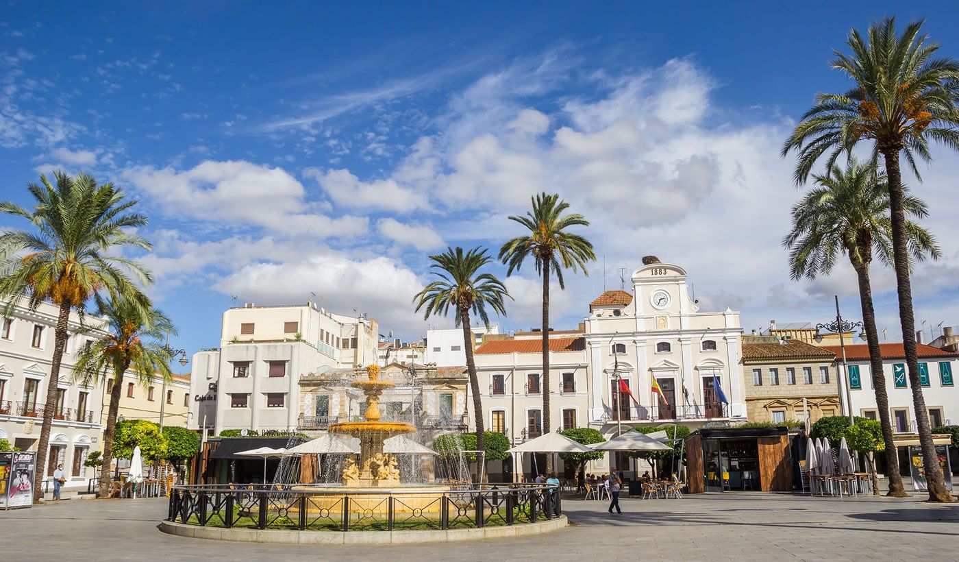 La Plaza de España dans la ville de Mérida - Espagne