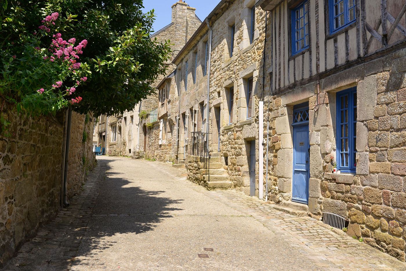 Maisons en pierres à Moncontour, Côtes-d'Armor