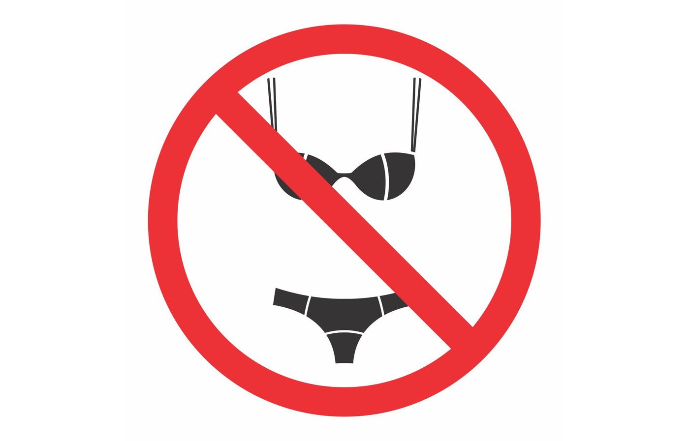 Naturisme Panneau Interdiction