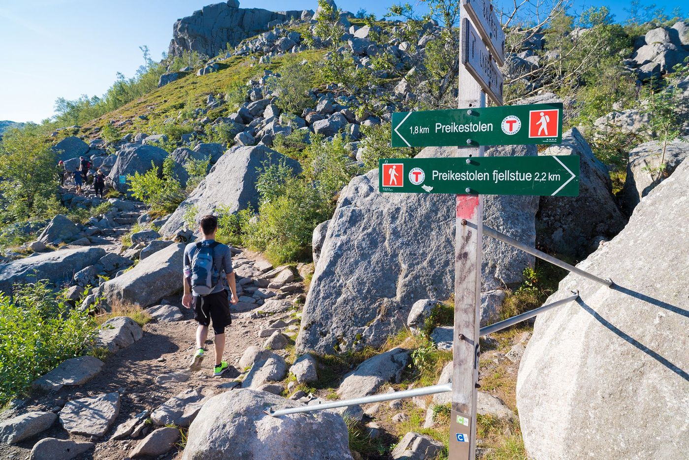 Norvège Chemin pour le Preikestolen