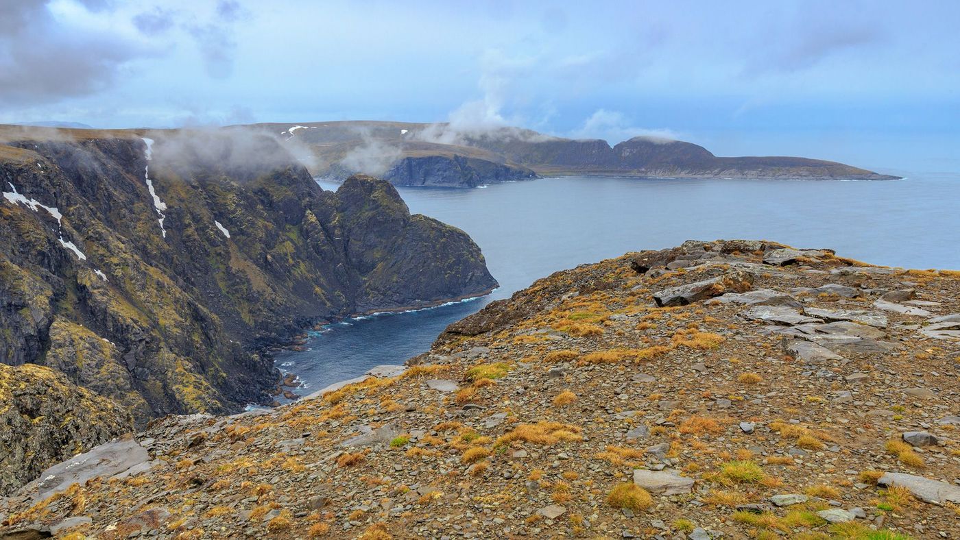 Norvège Knivskjellodden vu du Cap Nord