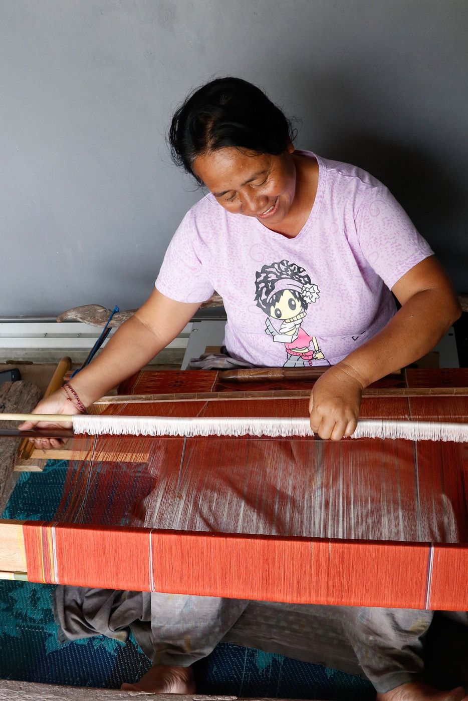 Indonésie Nusa Penida Tanglad Tissage
