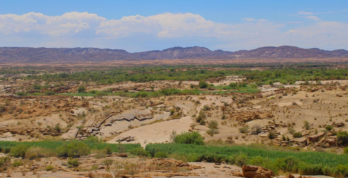 Paysage semi-désertique et montagnes près d'Oudtshoorn - Afrique du Sud
